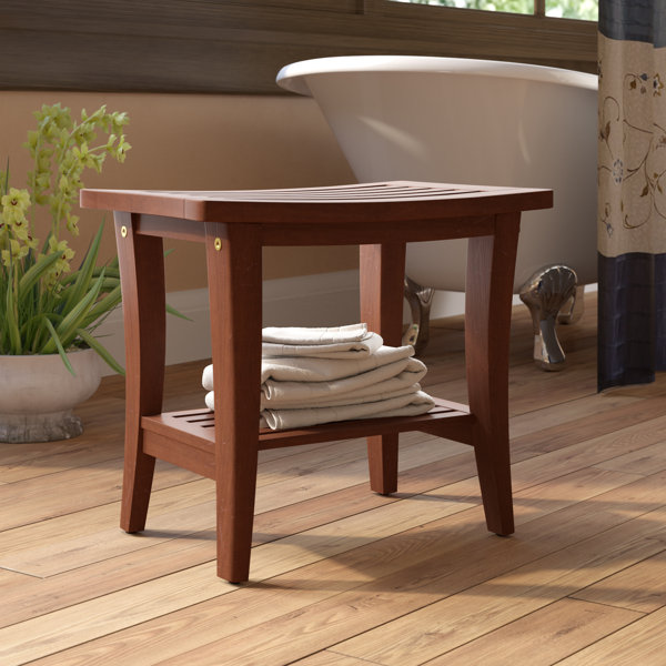 Charlton Home Souders Wooden Free Standing Shower Seat & Reviews Wayfair.ca